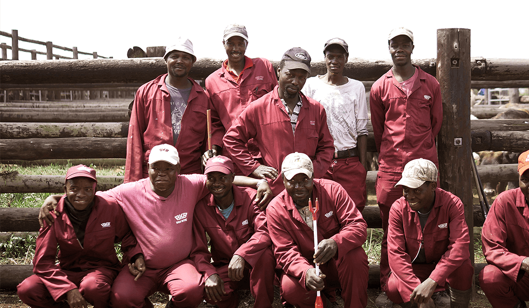 men in BKB work outfits