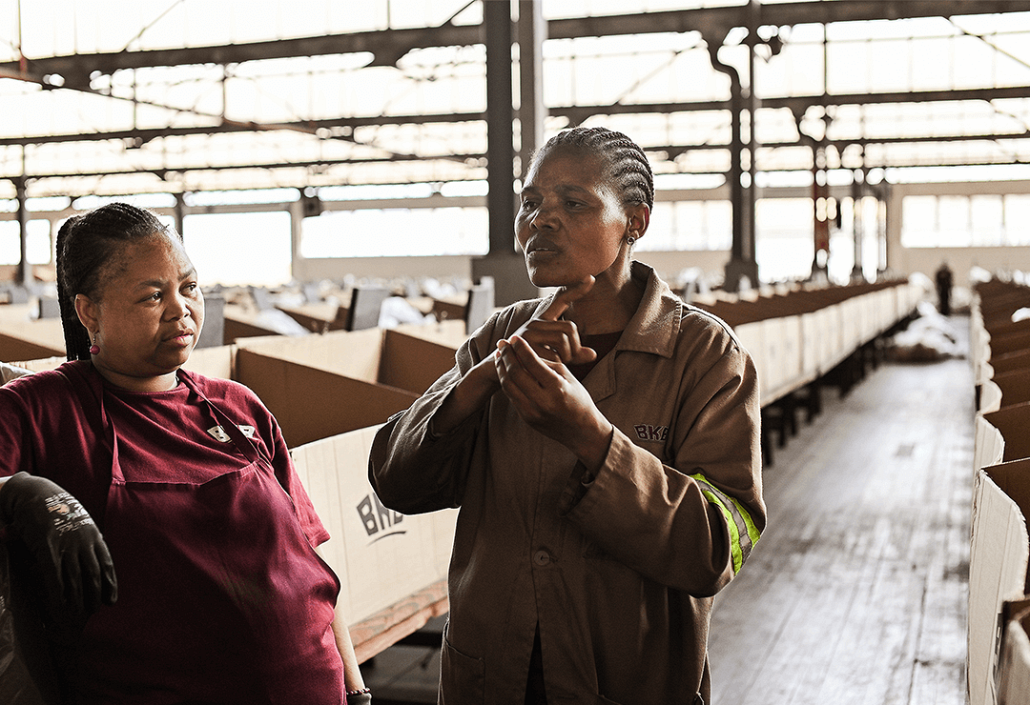 Ladies using sign language